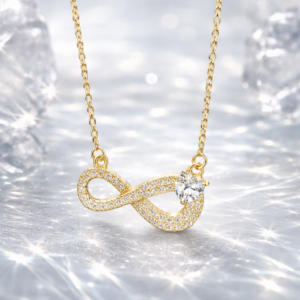 Eternal Infinity Diamond Necklace Set