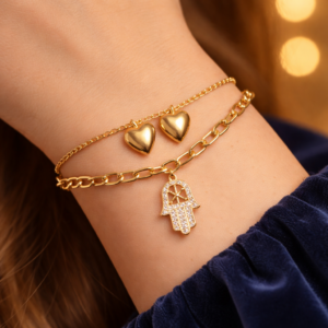 Golden Hearts Aura Bracelet