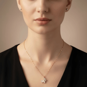 Ivory Bloom Pendant Necklace Set