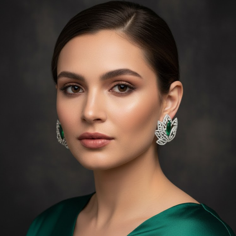Emerald Radiance Studs