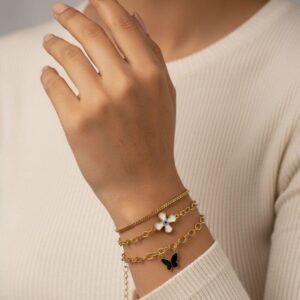 Golden Charm Trio Bracelet