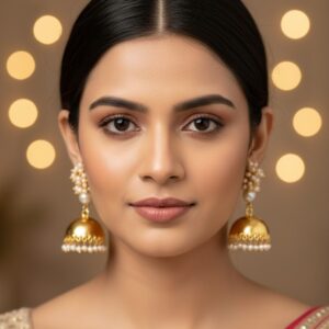 Golden Grace Pearl Jhumkas