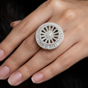 Radiant Halo Statement Ring