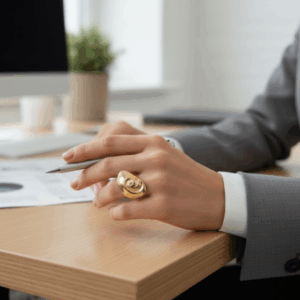 Orbit Swirl Statement Ring