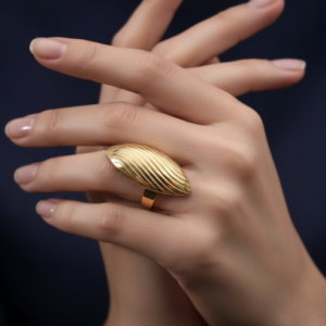 Golden Wave Armour Ring