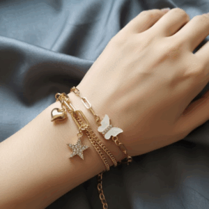 Starlit Butterfly Charm Stack
