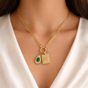 Gold Charm Pendant Necklace