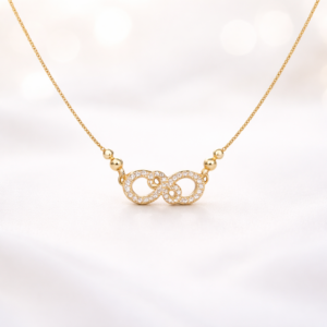 Golden Infinity Sparkle Necklace