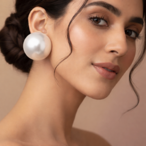 White Pearl Stud Earrings