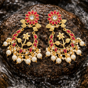 Royal Bloom Pearl Chandbalis