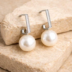 Elegant Pearl Drop Hook Earrings
