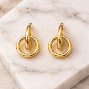 Double Hoop Drop Earrings