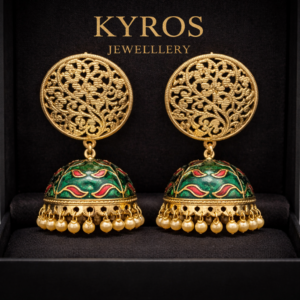 Regal Meenakari Dome Jhumkas