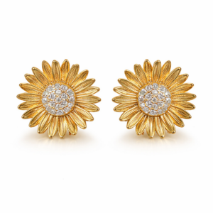 Golden Bloom Stud Earrings